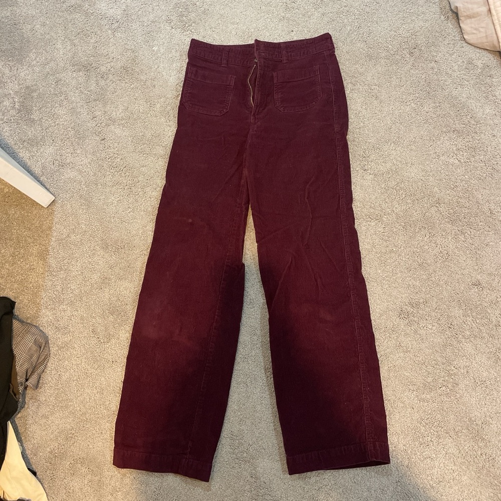 GAP Deep Burgundy Corduroy Trousers
